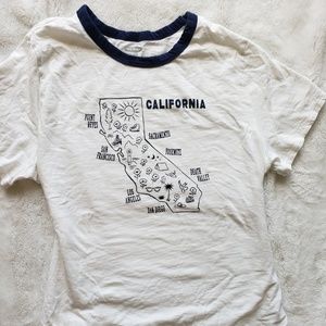 Old Navy Slub Knit "California" Map Shirt